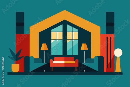 Urban factory building icon silhouette