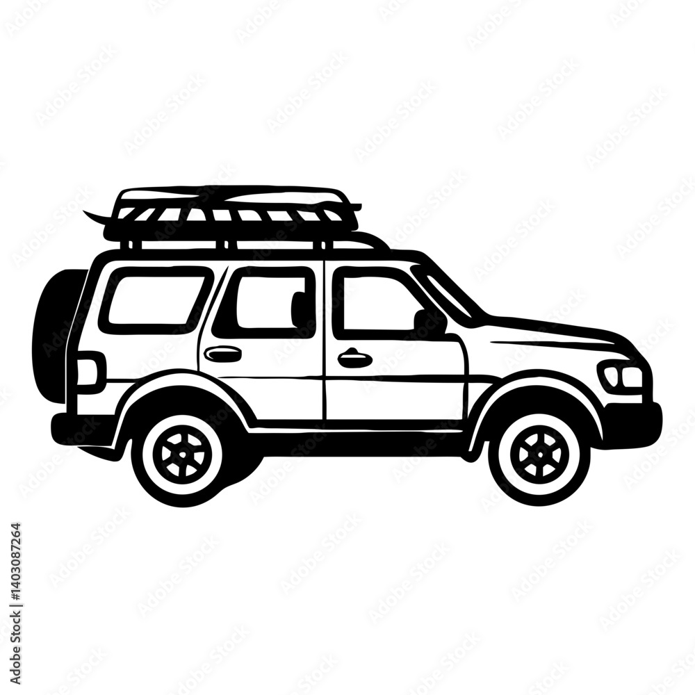 Adventure Ready SUV with Roof Rack Ideal for Road Trips Camping and Outdoor Activities Adventure Ready SUV with Roof Rack Ideal for Road Trips Camping and Outdoor Activities