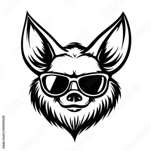 Cool Hipster Animal Wearing Sunglasses Vector Design for T-Shirt and Sticker Art