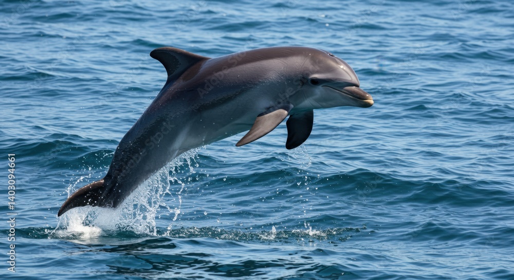 Fototapeta premium Dolphin Leaping from Water