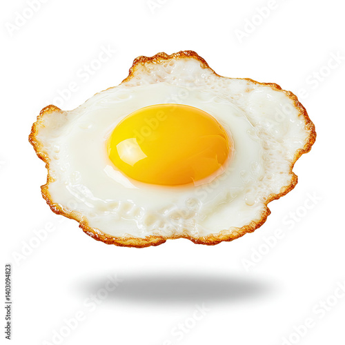 fried egg on a white background
