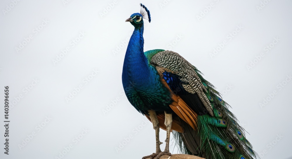 Naklejka premium Peacock on Branch