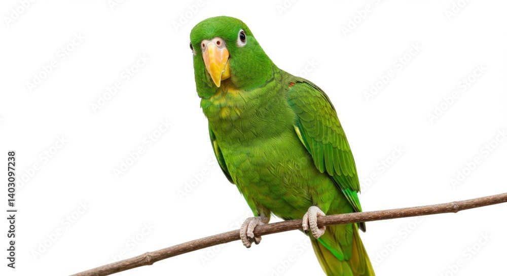 Naklejka premium Parrot Perched on Branch