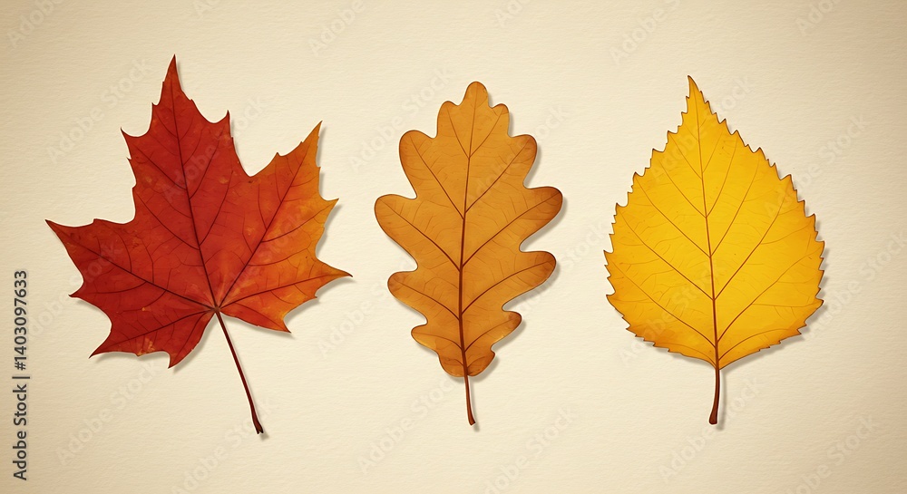 Obraz premium Autumn's Ember Trio AI Generated