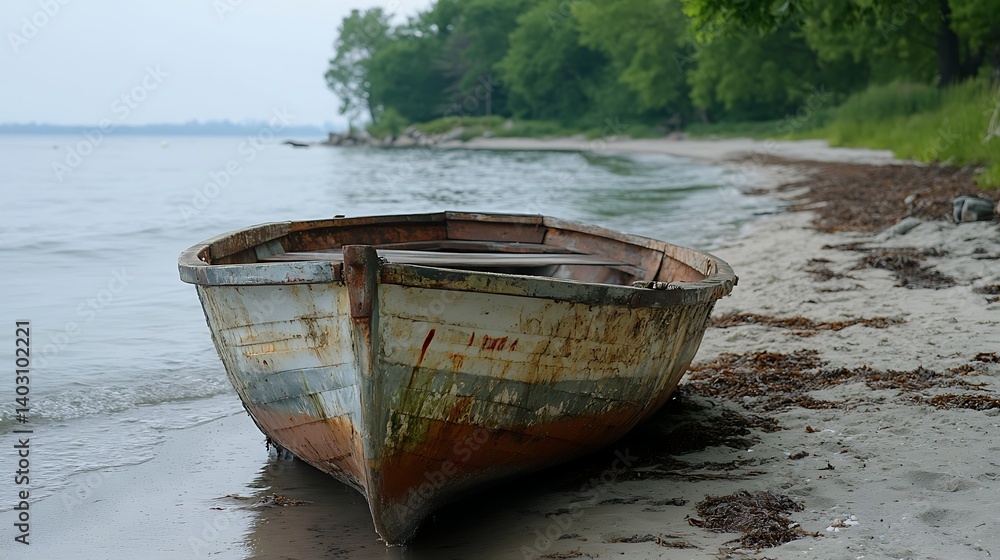 Old Boat Beach Shore Old Boat Beach Shore