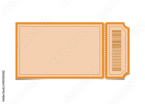 ticket design with ornamental borders and barcode areas. Ideal for events, concerts, fairs, or creative print projects