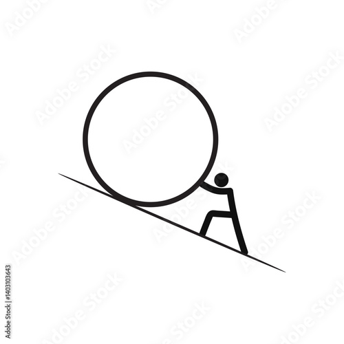Effort hardwork symbol vector icon element for design template