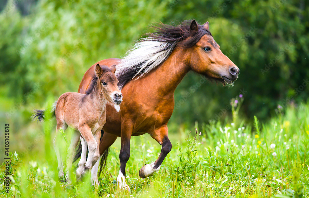 Mare and foal