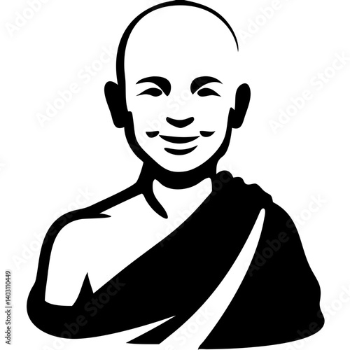 Buddha Inspired Vector Illustration for Meditation Practices and Mindfulness Designs