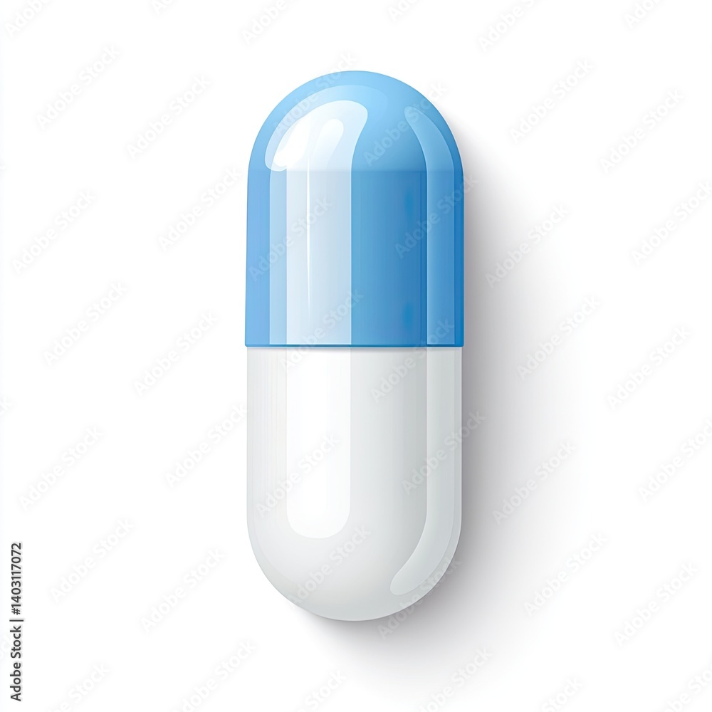 Capsule, Blue and White Capsule, Blue and White