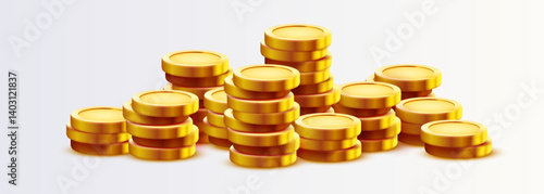 Stack of golden coins.