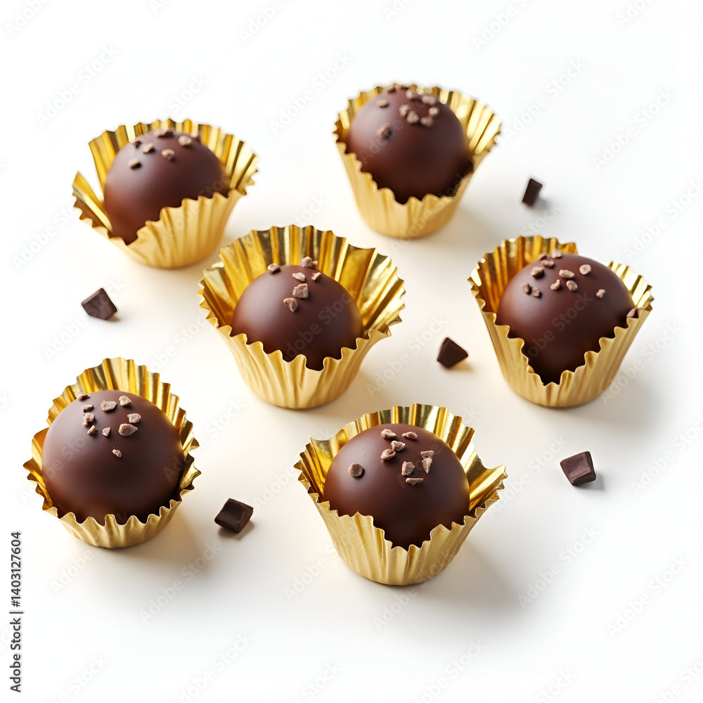chocolate candies isolated on white chocolate candies isolated on white