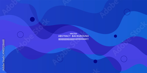 Dark blue geometric business banner design. Creative banner design with wave shape. Simple design on dark horizontal banner. Vector Eps10