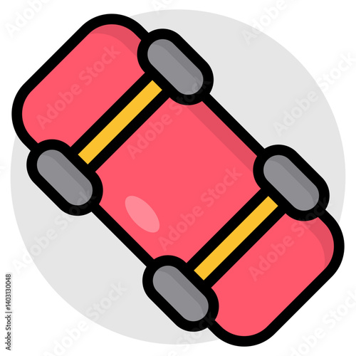 An icon design of skateboard
