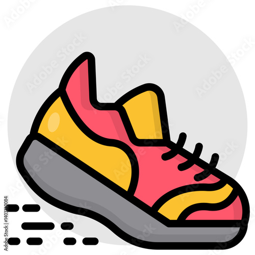 An editable design icon of runner