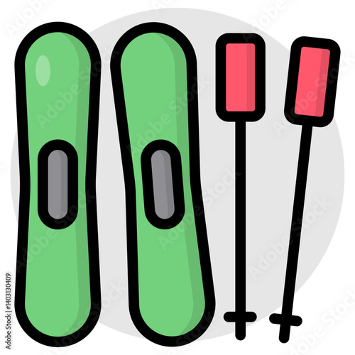 An icon design of ski accessory 