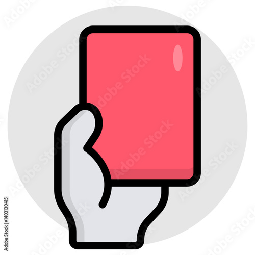 A unique design icon of penalty card
