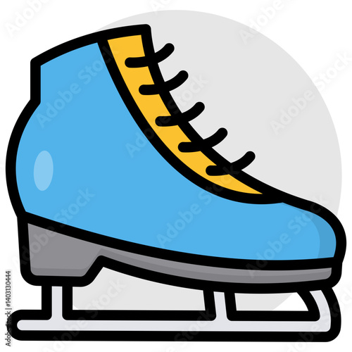 Vector design of ice skate 