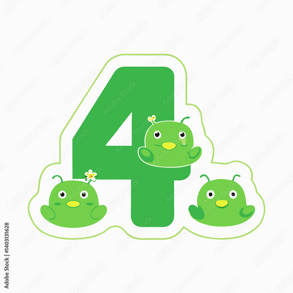 Obraz premium green frog with 4