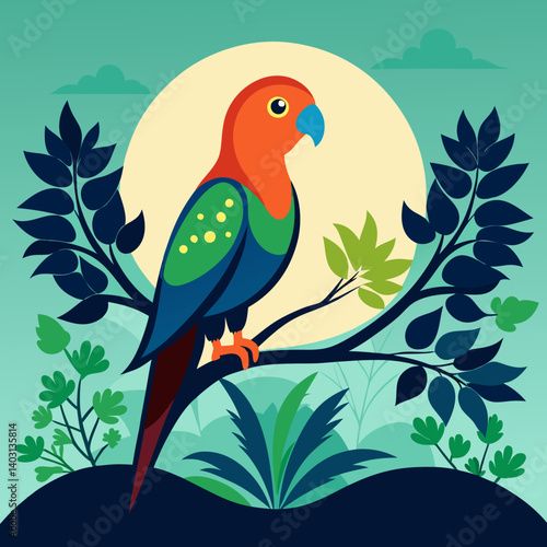 Download Parrot, Tree  Silhouette Vector Illustrate Svg File For Design.