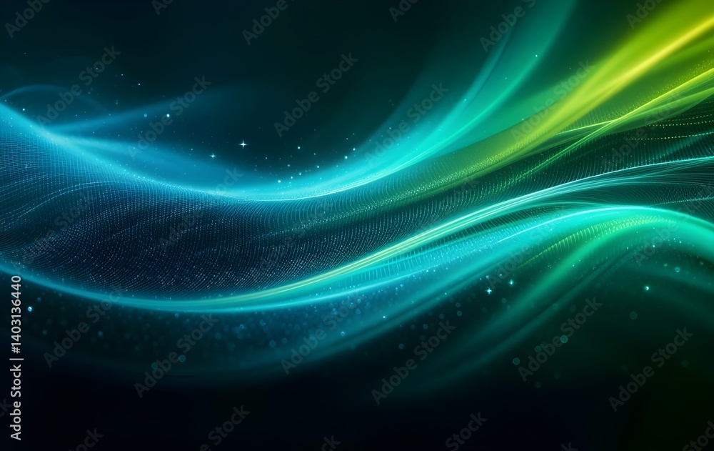 Colored Lines And Dots Dark Abstract Background Gradient Bright light Swirls in Background Colored Lines And Dots Dark Abstract Background Gradient Bright light Swirls in Background