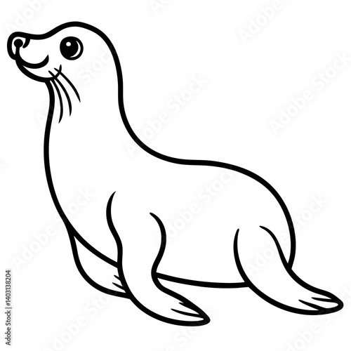 Downloadable sea lion vector graphic, perfect for prints, crafts, and digital use.