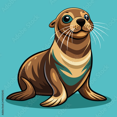 Downloadable sea lion vector graphic, perfect for prints, crafts, and digital use.