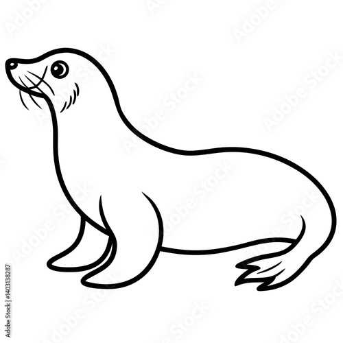 Downloadable sea lion vector graphic, perfect for prints, crafts, and digital use.