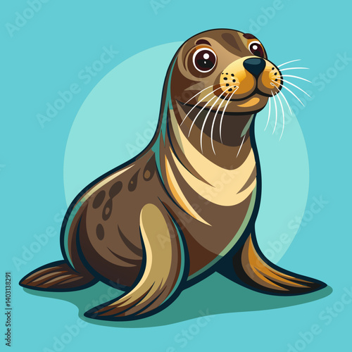 Downloadable sea lion vector graphic, perfect for prints, crafts, and digital use.