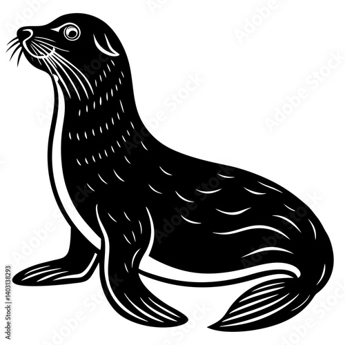 Downloadable sea lion vector graphic, perfect for prints, crafts, and digital use.
