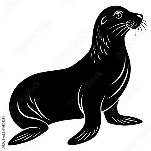 Downloadable sea lion vector graphic, perfect for prints, crafts, and digital use.