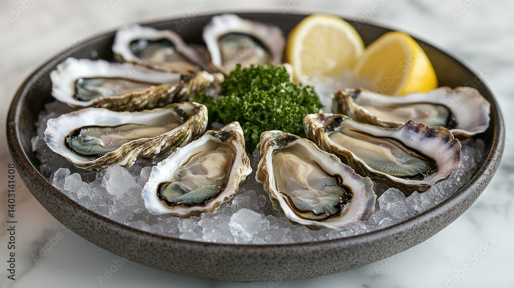 Fresh Oysters on Ice Fresh Oysters on Ice
