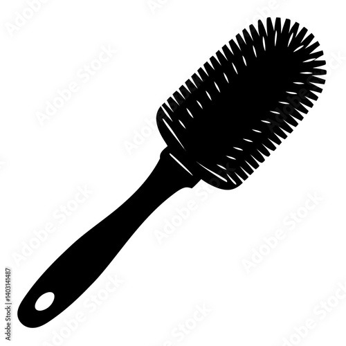 Black sharp isolated comb on white