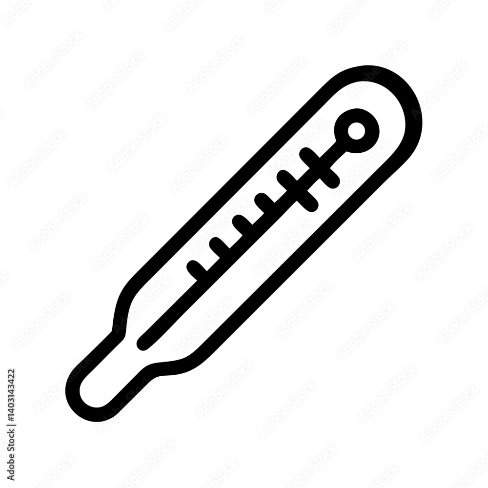 Medical Thermometer Icon With Monitoring Vital Signs with Precision Medical Thermometer Icon With Monitoring Vital Signs with Precision