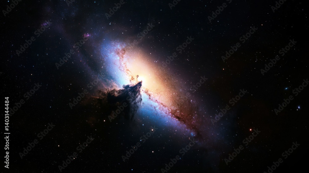 Cosmic nebula, vibrant hues of space. Vast expanse of nebulous clouds, glowing with stellar energy, piercing the inky blackness Cosmic nebula, vibrant hues of space. Vast expanse of nebulous clouds, glowing with stellar energy, piercing the inky blackness