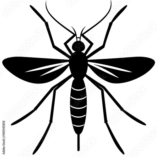 Mosquito silhouette vector illustration 