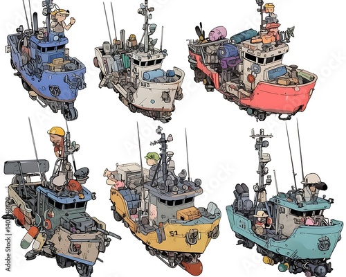 Sci-Fi Ships Illustration