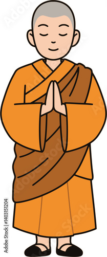 llustrations of monks meditating 