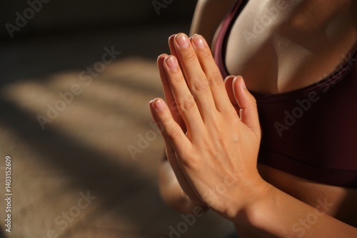 Wallpaper Mural Finding Inner Peace A Woman's Hands in Prayerful Meditation Pose Torontodigital.ca