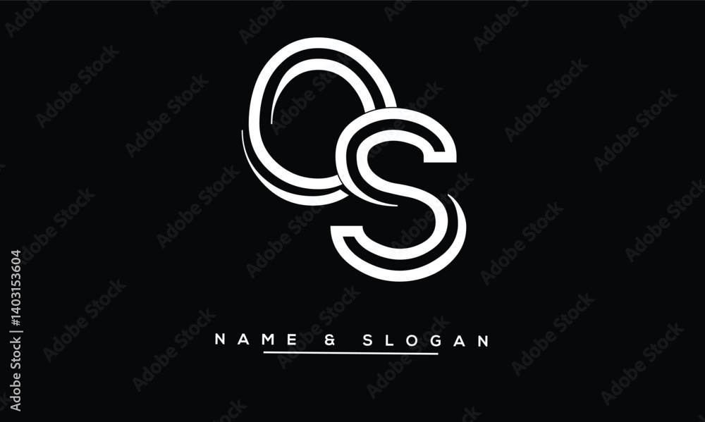 SO, OS Abstract Letters Logo Monogram