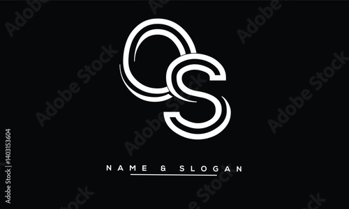 Obraz na płótnie SO, OS Abstract Letters Logo Monogram w salonie
