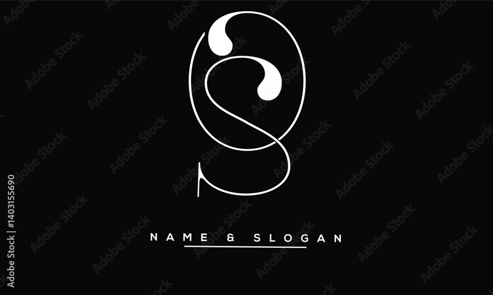 SO, OS Abstract Letters Logo Monogram
