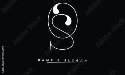 Obraz na płótnie SO, OS Abstract Letters Logo Monogram w salonie