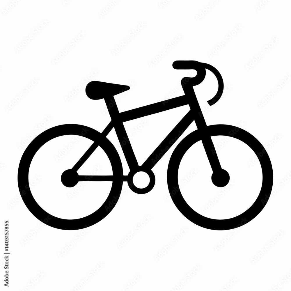 black bicycle isolated on white background black bicycle isolated on white background