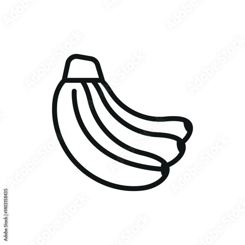 Banana icon represents tropical fruit, healthy snacking, and natural energy for everyday nutrition.