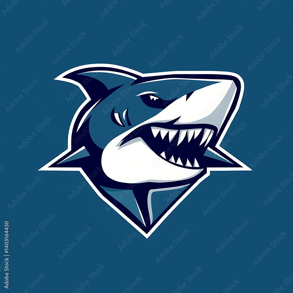 Obraz premium Shark head logo