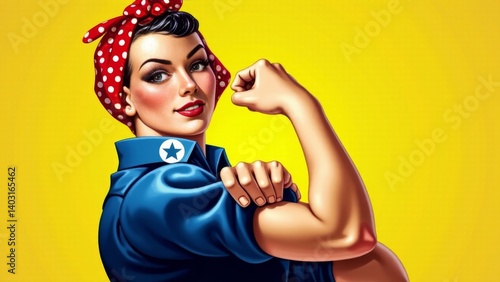 Rosie The Riveter Inspired Digital Art