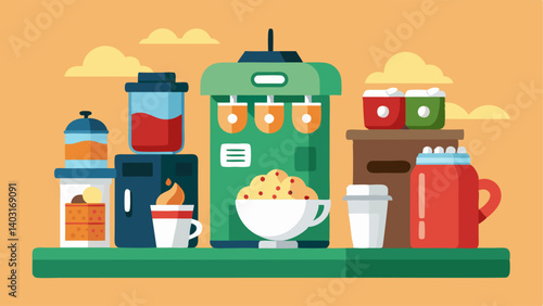 A refreshment station with a selection of teas coffee and healthy snacks for patients and visitors.