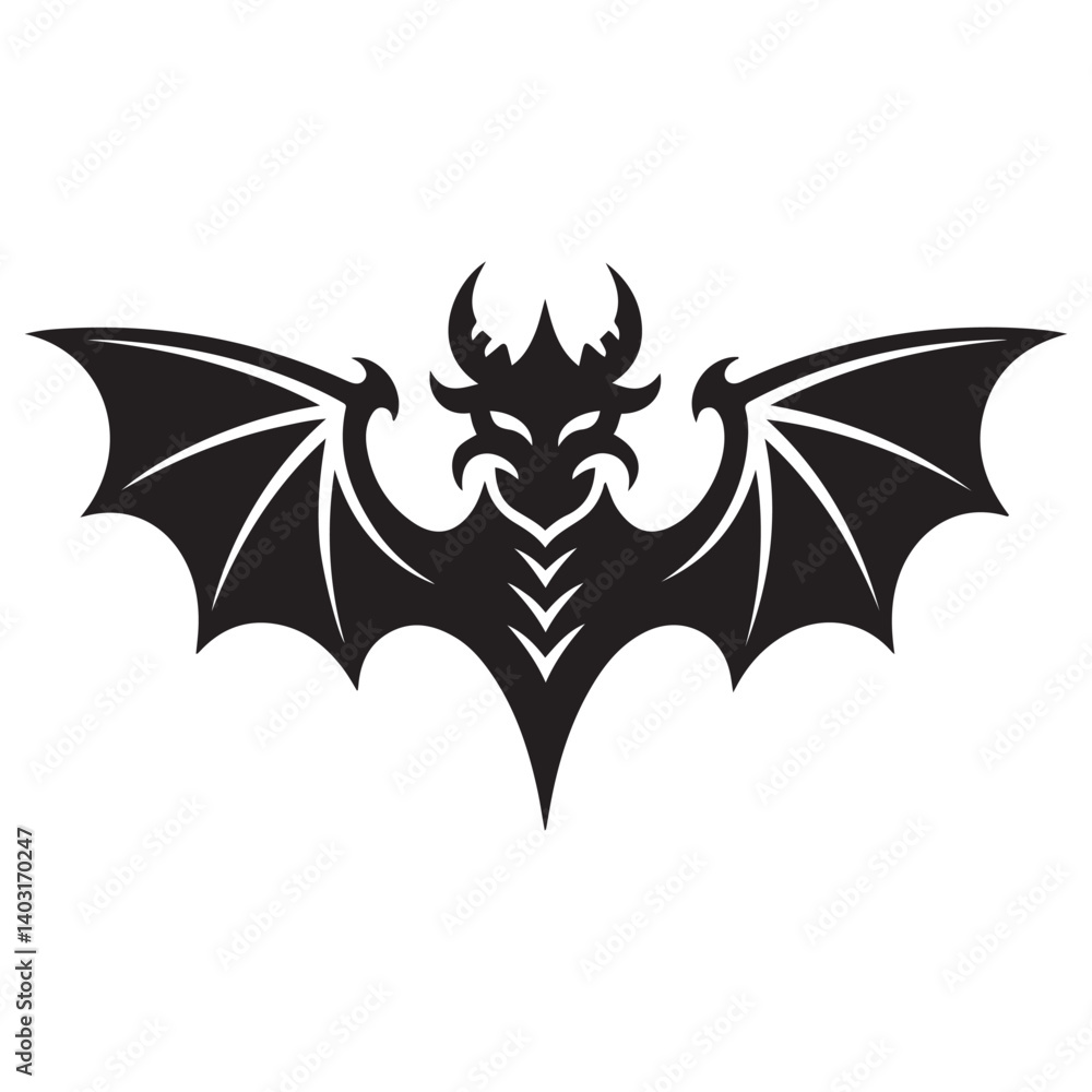 Vector Black silhouettes Dragon Crest Wings. with white background Vector Black silhouettes Dragon Crest Wings. with white background