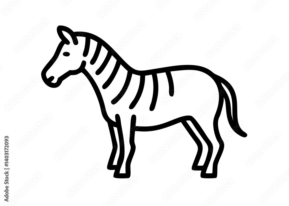 Fototapeta premium zebra. animal icon.
